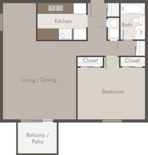 1 Bed / 1 Bath / 735ft² / *$0 or 1 month's Rent (Call For More Details) / Rent: $875
